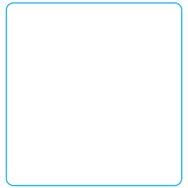 A white square Bizerba scale label with blue lines.