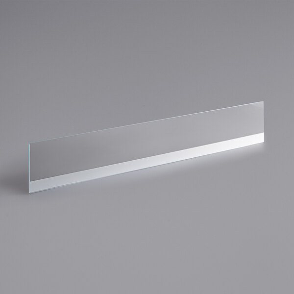A white rectangular glass front with a clear center.