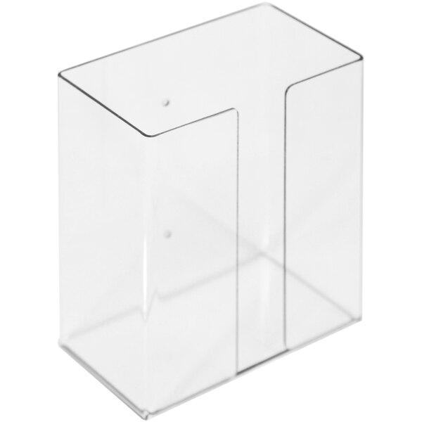 A clear plastic container with a clear surface and a hole in the middle.