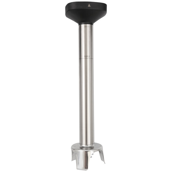 The blending shaft for a Sammic L Series immersion blender with a stainless steel and black base.