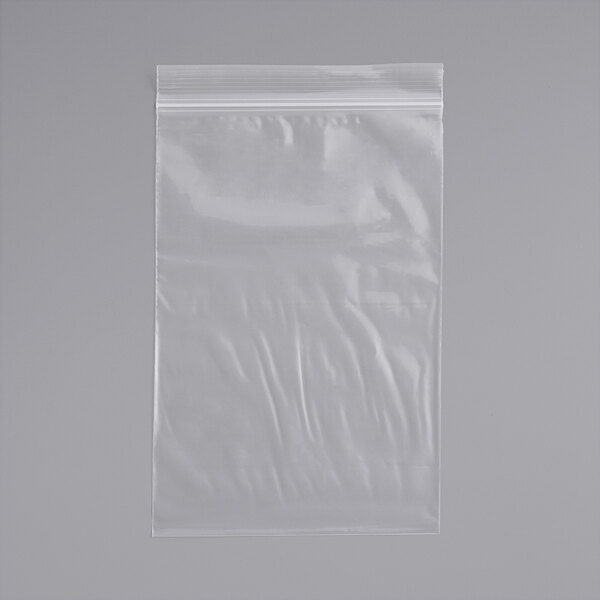 A clear plastic Clear Line seal top bag with a black border.