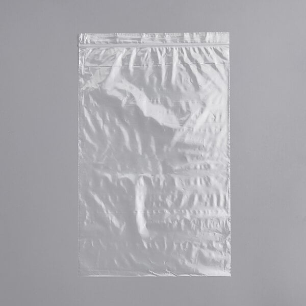 A clear plastic bag with a zipper.