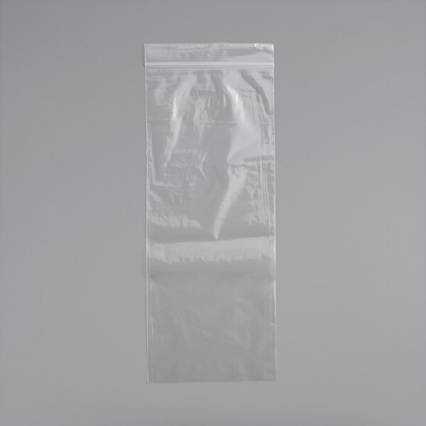A close-up of a Clear Line Seal Top plastic bag.