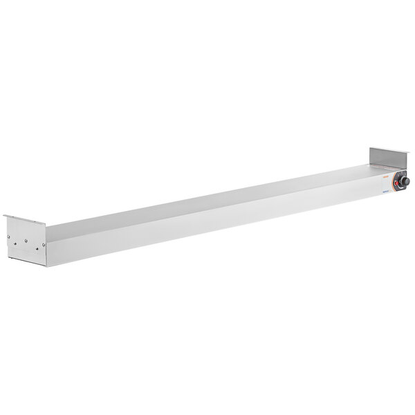 A Nemco stainless steel rectangular infrared strip heater with a red knob.