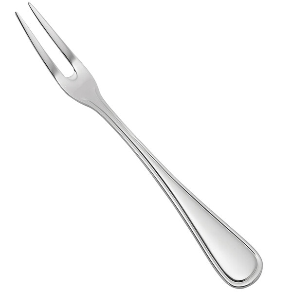 A Bon Chef stainless steel fork with a long silver handle.