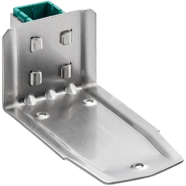 A stainless steel Garde heavy-duty can opener base with holes in the corners.