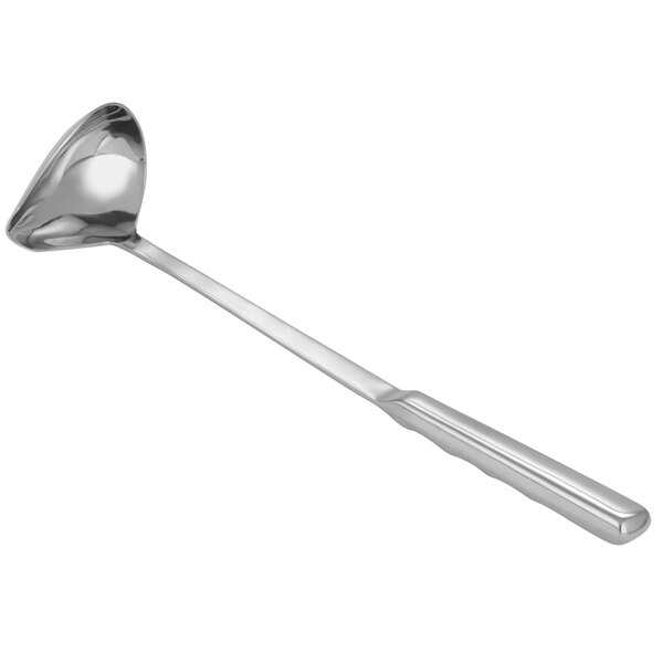 A Vollrath stainless steel ladle with a hollow handle.