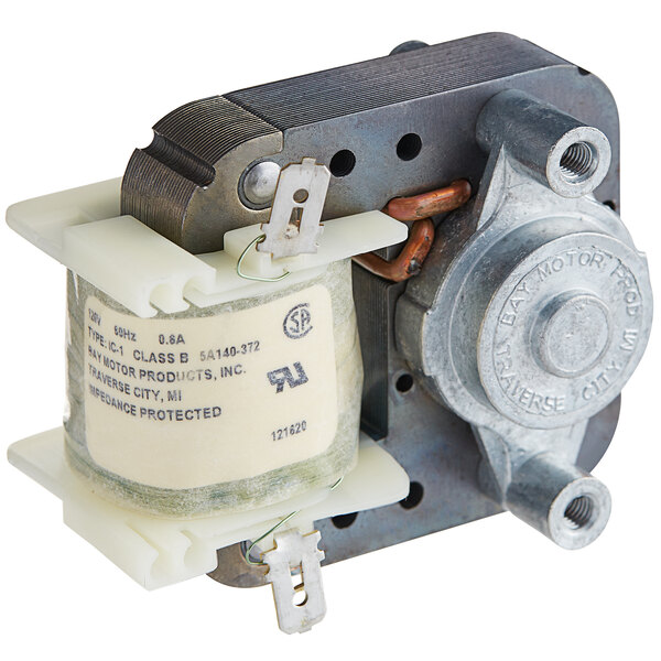 A Randell evaporator fan motor with a wire attached to it.