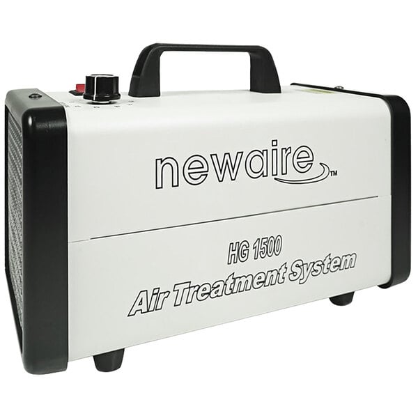 A white and black Newaire HG1500 Hydroxyl Generator air treatment system.