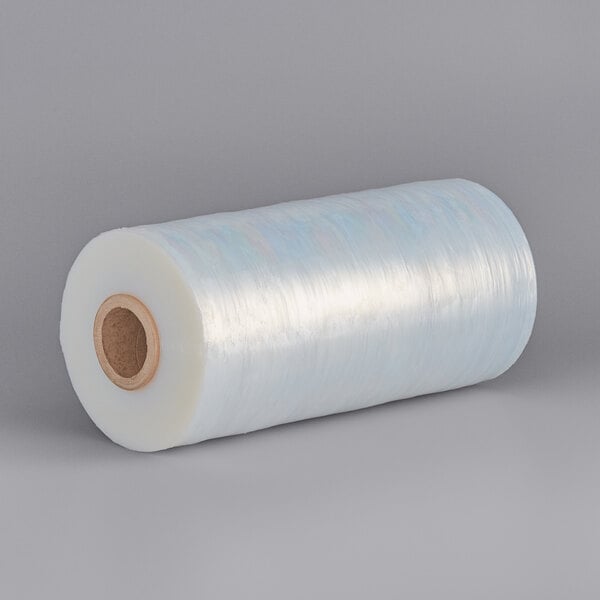 A roll of Lavex high performance machine pallet wrap on a gray surface.