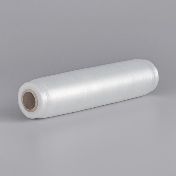 A roll of Lavex Lite Pallet Wrap on a gray surface.