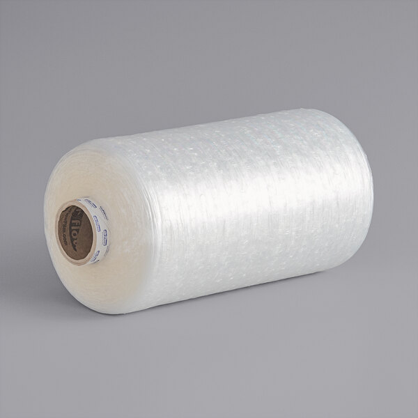 A roll of clear Lavex AirFlow machine net/stretch film on a gray surface.