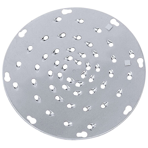 A Hobart 5/16" Shredder Plate, a circular metal object with holes.