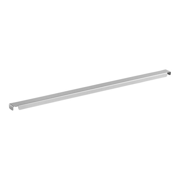 A metal bar with a long white rectangular shape.