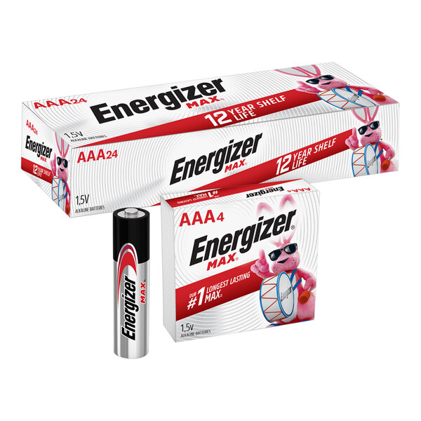 A package of Energizer AAA batteries.