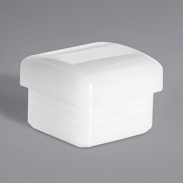 A white plastic box of BFM Seating White Nylon Floor Glides.