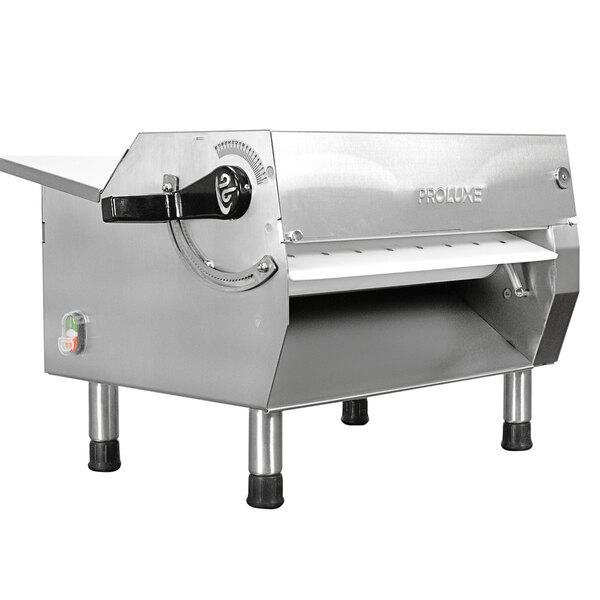 A Proluxe DPR2000B dough sheeter with a handle.