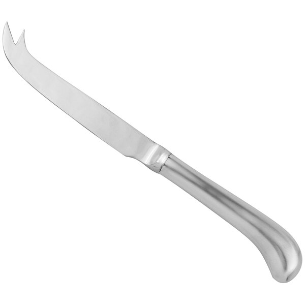A Walco Royal Bristol stainless steel cheese knife with a long curved blade.