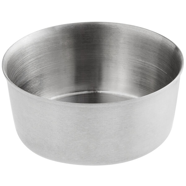 A Vollrath stainless steel butter melter bowl.