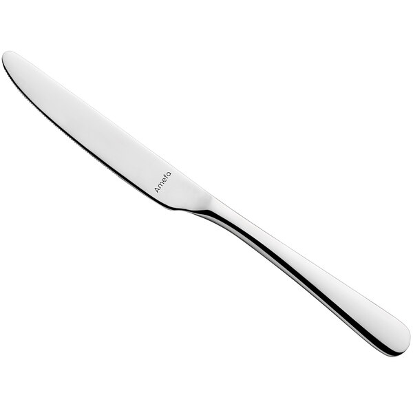 An Amefa stainless steel dessert knife with a silver handle.
