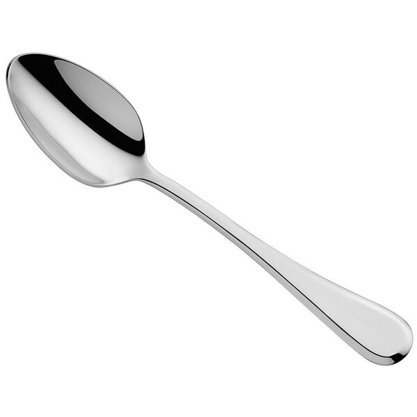 An Amefa stainless steel spoon with a silver handle.