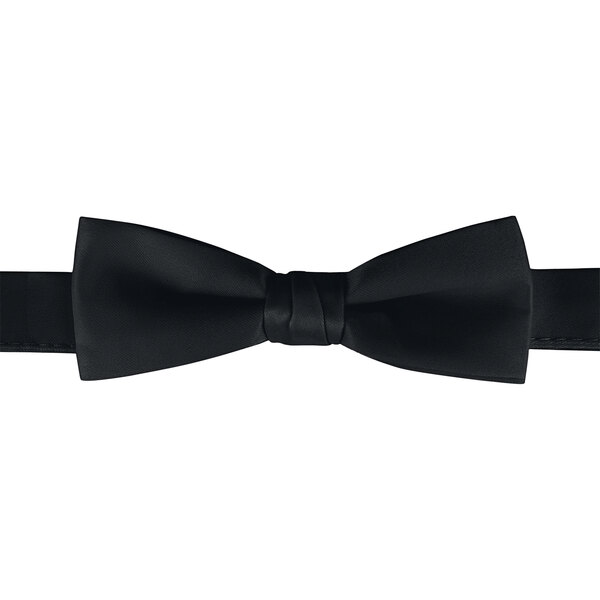 A Henry Segal black poly-satin bow tie with an adjustable band.