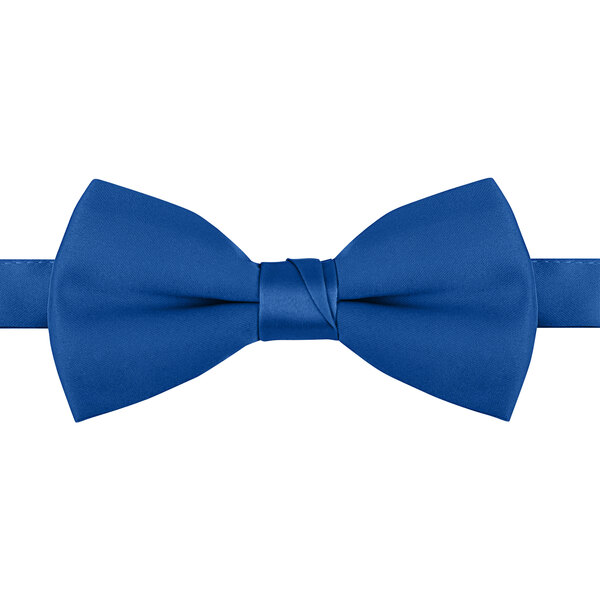 A Henry Segal royal blue poly-satin bow tie with an adjustable band.