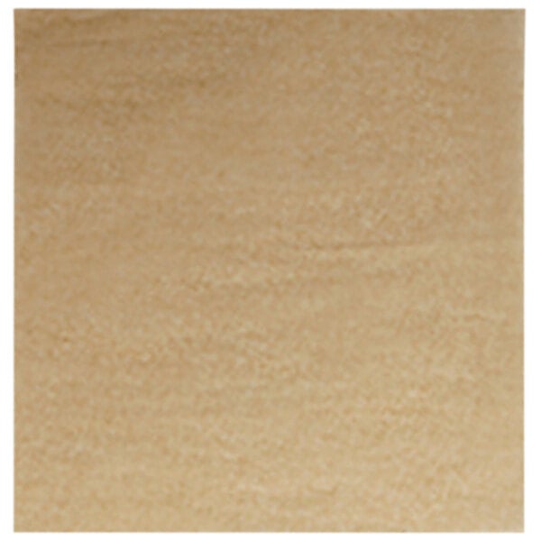 A close-up of a tan square of American Metalcraft natural kraft paper.