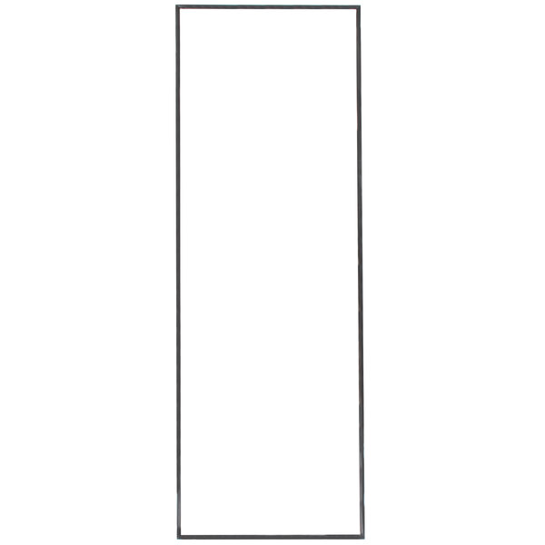 A rectangular black door gasket with four corners.