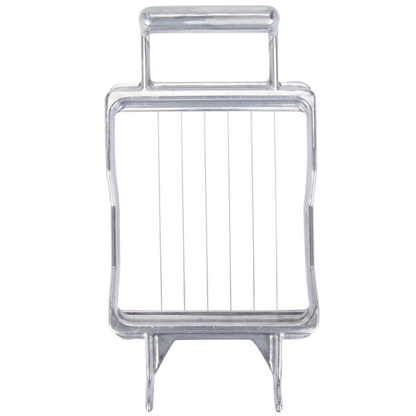 A metal frame with a handle on it for Nemco Easy Cheeser.