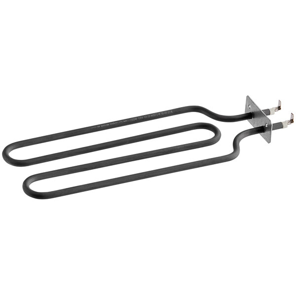 A black metal heating element with handles for a ServIt holding / proofing cabinet.