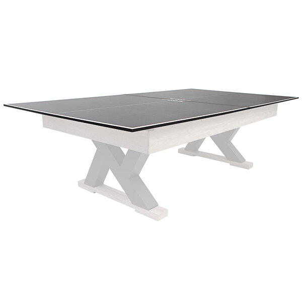 A Stiga table tennis conversion top with a black surface.