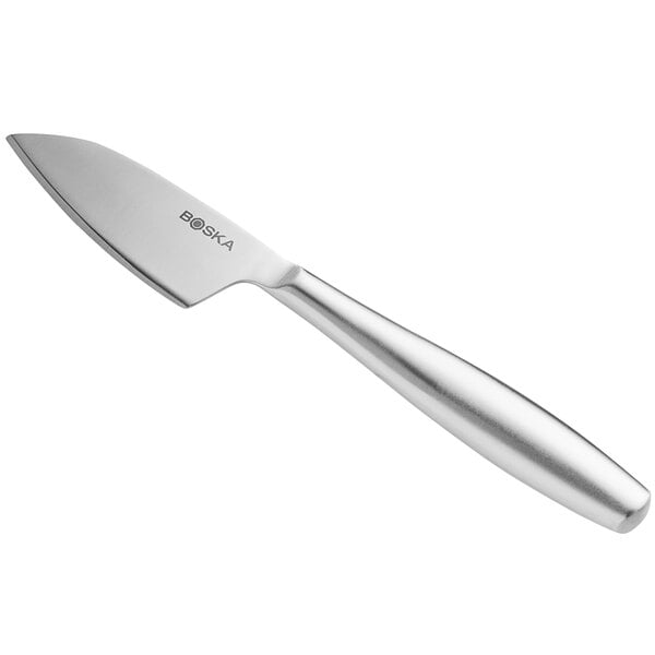 A Boska stainless steel cheese knife with a silver handle.