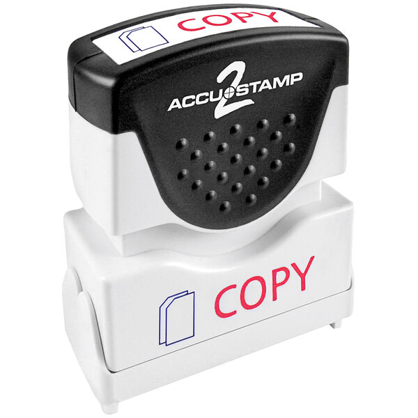 An Accustamp shutter stamp with the word "COPY" in red and blue.
