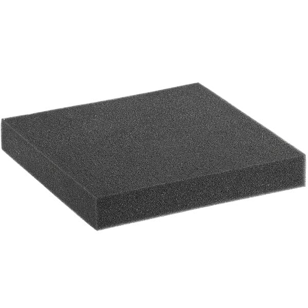 A black sponge filter for a Lavex manual sweeper.