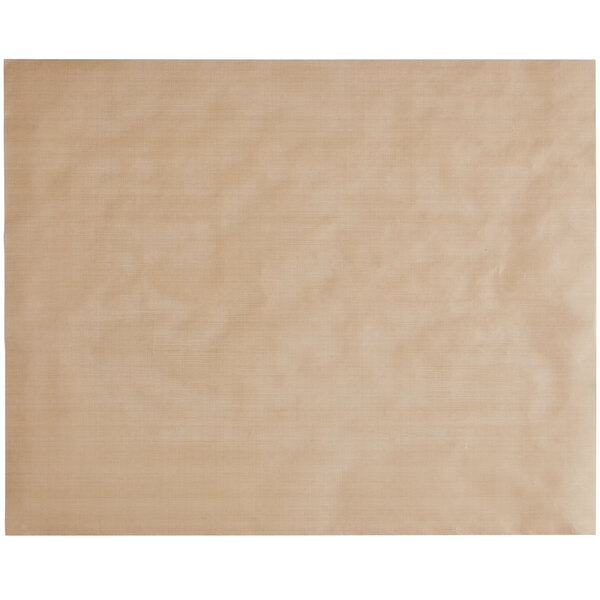 A piece of paper with a beige release sheet on a white background.