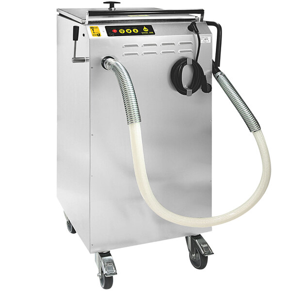 A VITO fryer oil filtration machine with a white hose.