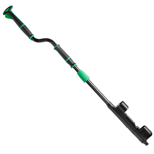 A black and green Unger Excella offset pole handle.
