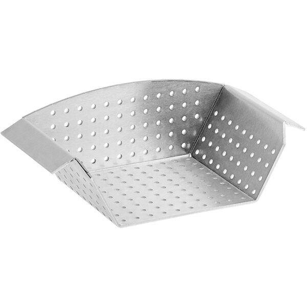 A metal tray with holes designed to fit Vollrath Wear-Ever Classic Stock Pots.