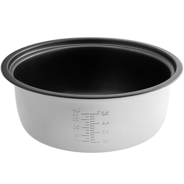 A close-up of a Galaxy non-stick pot for a rice cooker on a white background.