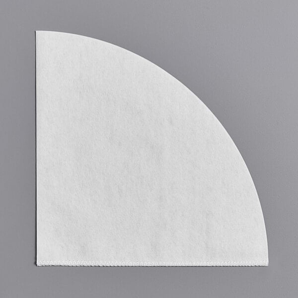 A white paper cone with a curved edge.