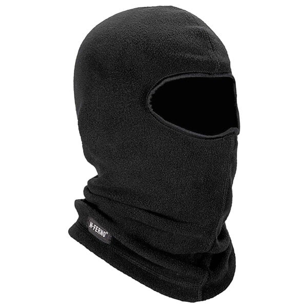 A black Ergodyne fleece balaclava face mask.