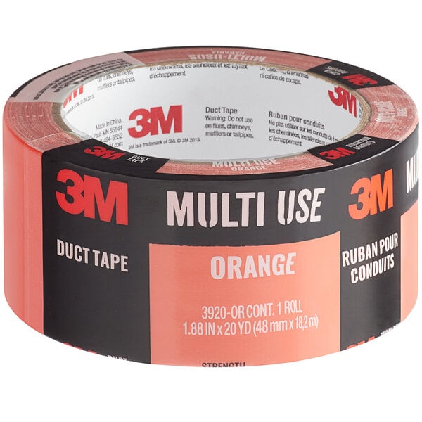 A roll of 3M orange multi-use duct tape.