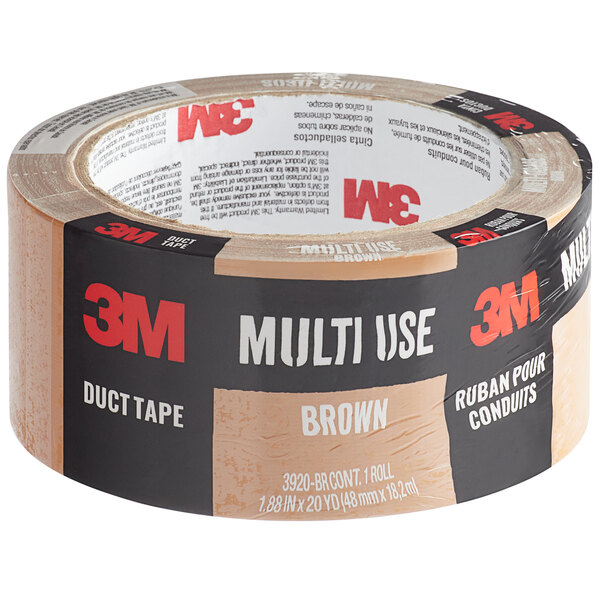 A roll of 3M multi-use duct tape with brown packaging and red and black text.