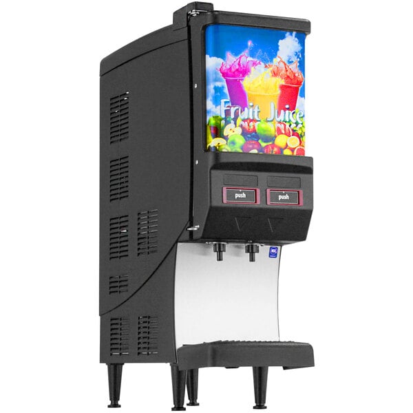 A white Cornelius Quest Elite beverage dispenser with a screen and buttons.
