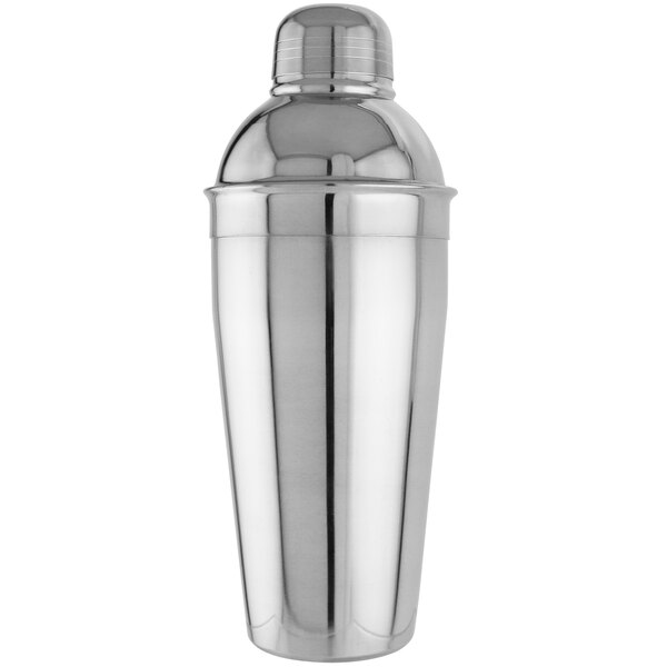 A Franmara stainless steel Cobbler Cocktail Shaker with a lid.