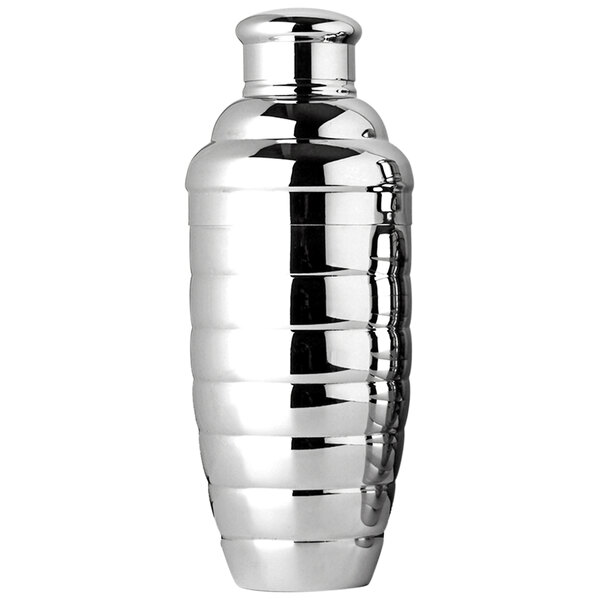 A Franmara stainless steel cocktail shaker with a lid.