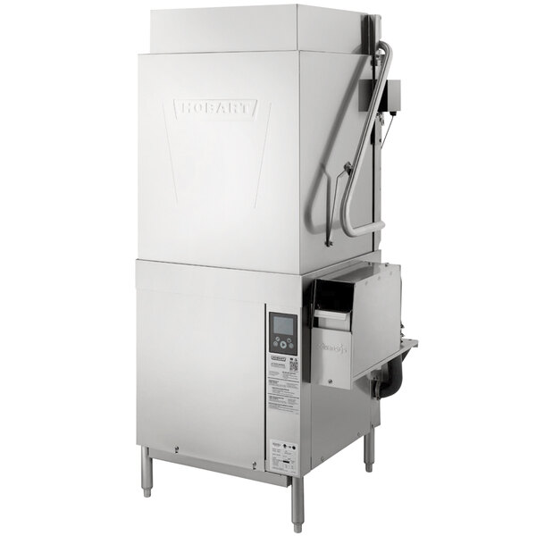 A Hobart High Temperature Door-Style Ventless Tall Electric Dishwasher with a handle.