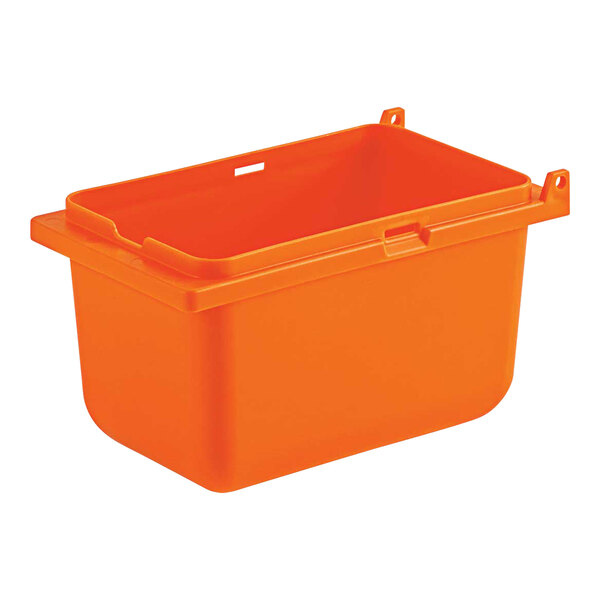An orange plastic Server 87194 container with handles and a lid.