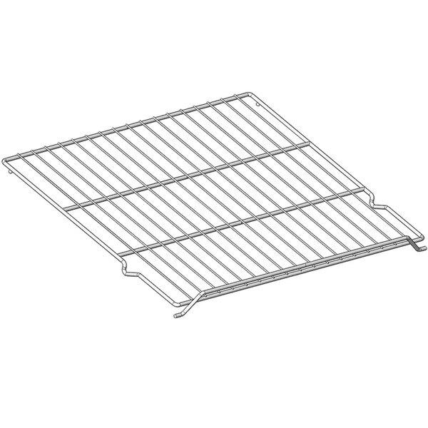 A stainless steel wire rack for Alto-Shaam convection ovens.